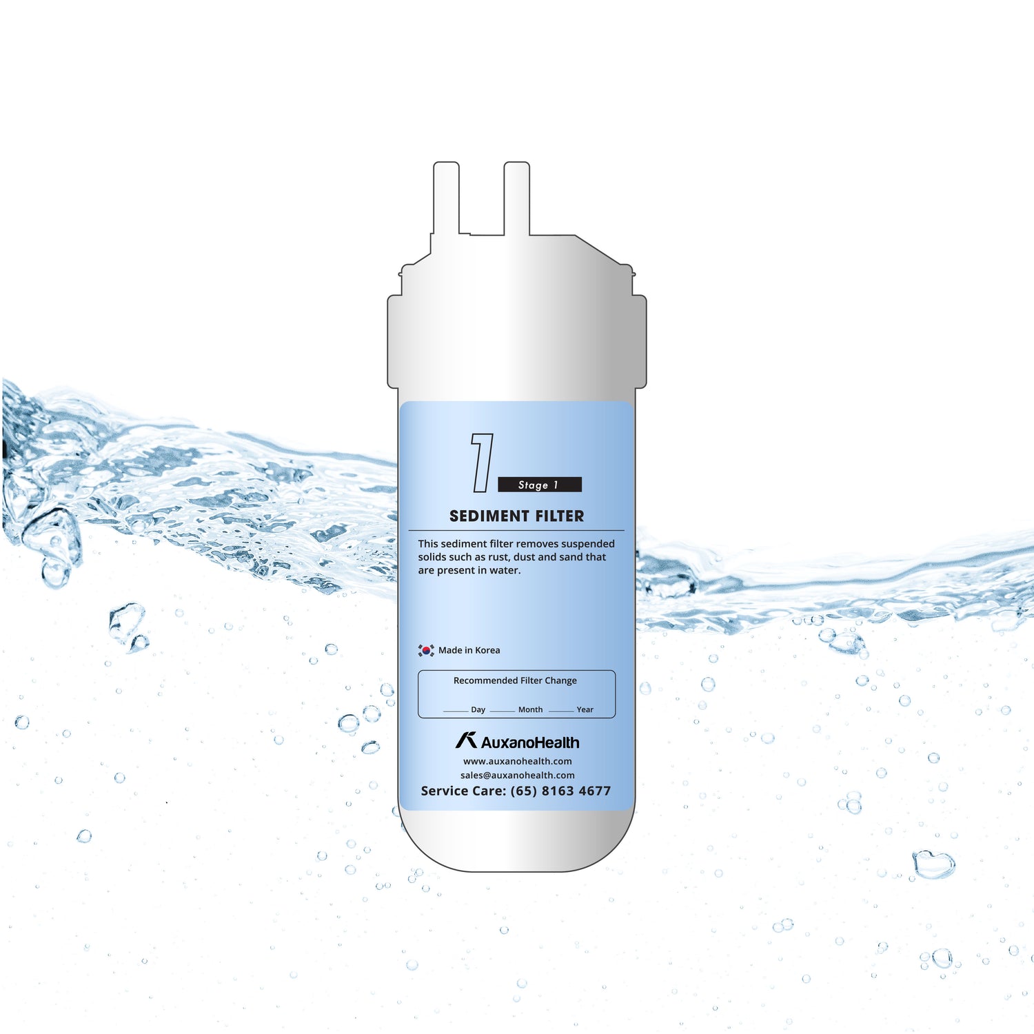 Sediment Filter for Hot and Cold Purified Water Dispenser OHC-200U Removes suspended solids such as rust, dust and sand that are present in the source water.