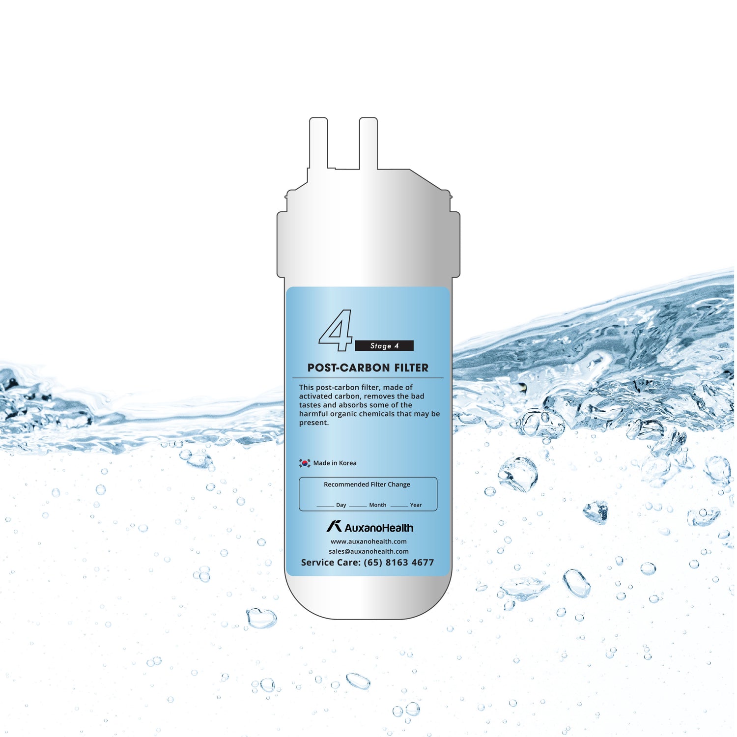 Postcarbon Filter for Hot and Cold Purified Water Dispenser OHC-200U Made of granular activated carbon that eliminates bad tastes and odors, and absorbs remaining harmful organic chemicals that may be present.