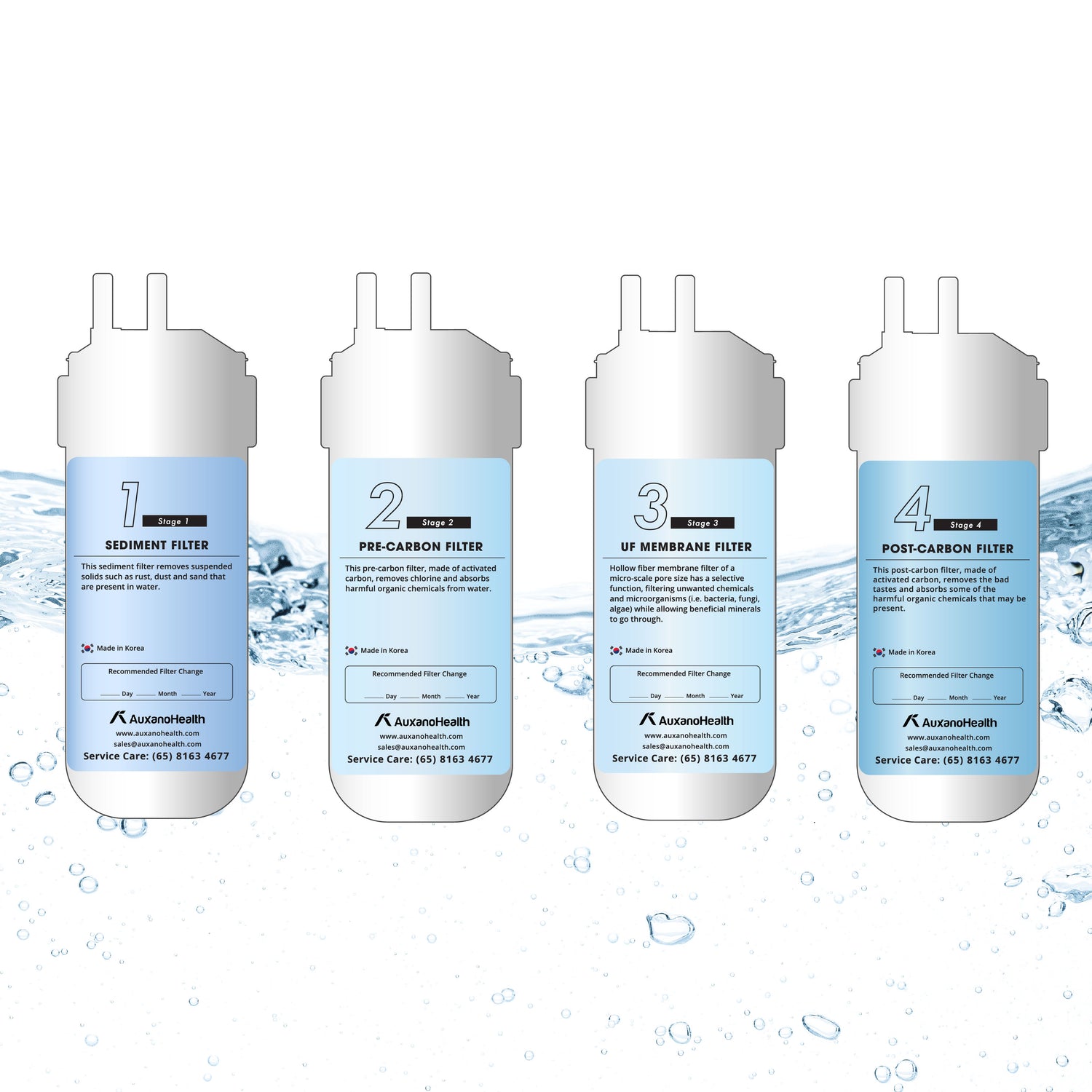 Auxano Health Purified Water Filter Replacement Set